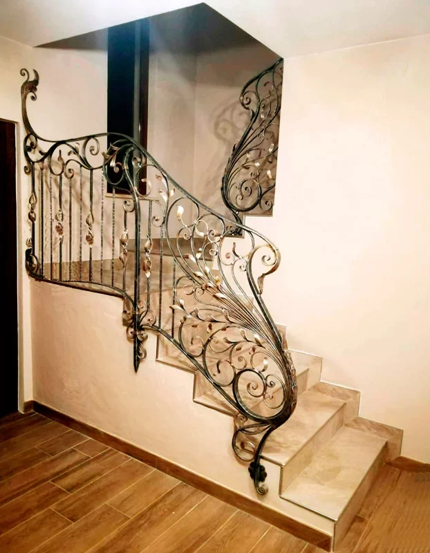 Перила для лестниц кованые фото в доме